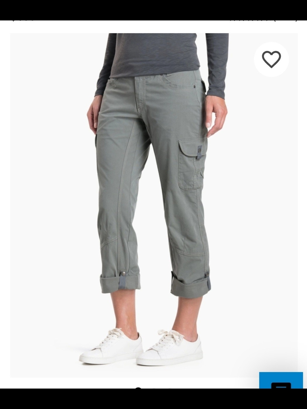 KUHL Light KHAKI 'Splash Roll Up Pant' Hiking Cargo CasualPants Capris NWOT 6reg